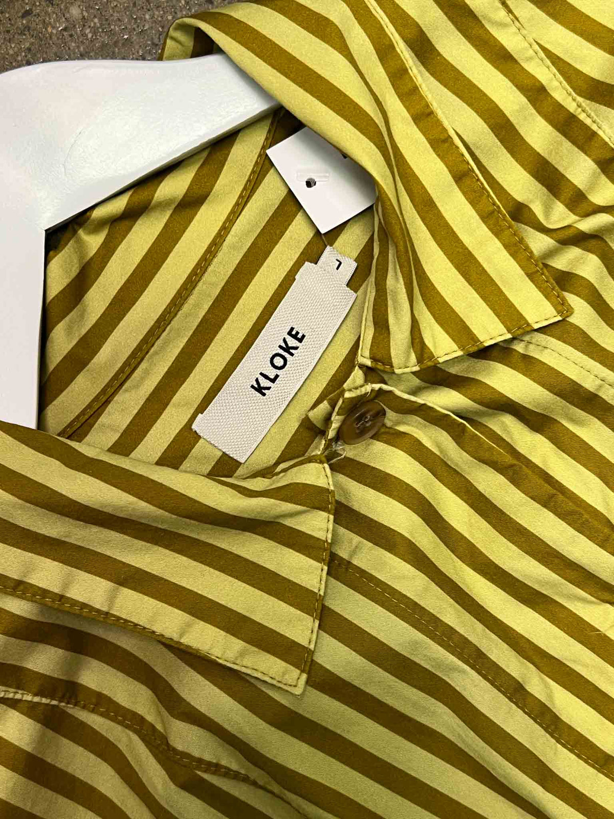 Size L | Kloke Striped Shirt Style Dress