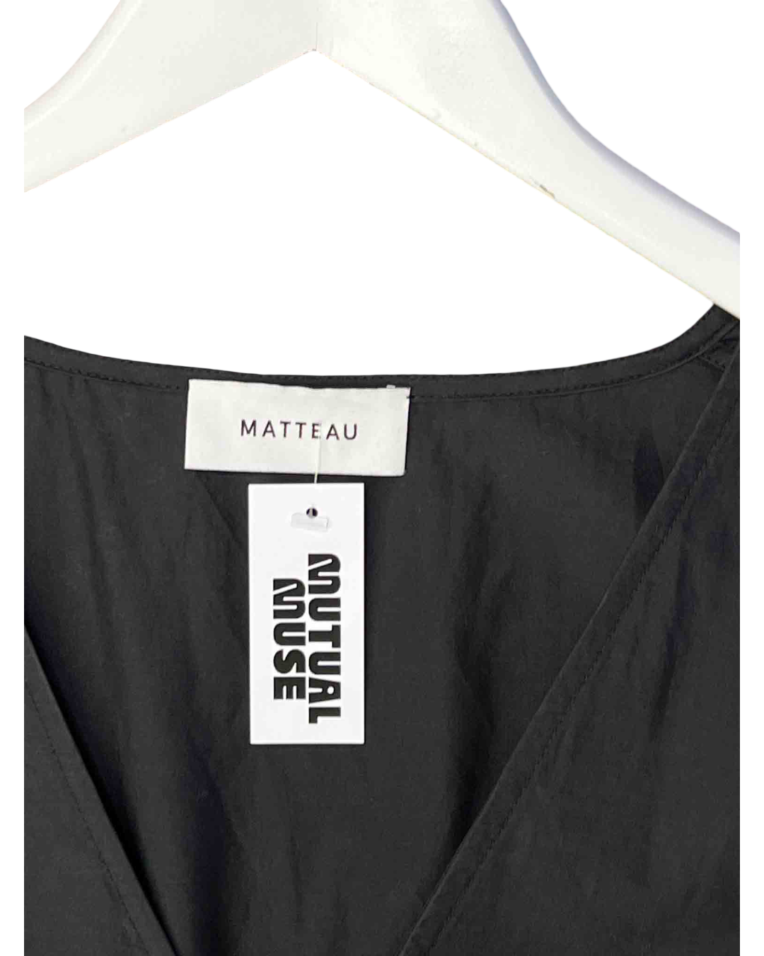 Size 6 (XS) | Matteau Black Cotton Tiered Dress