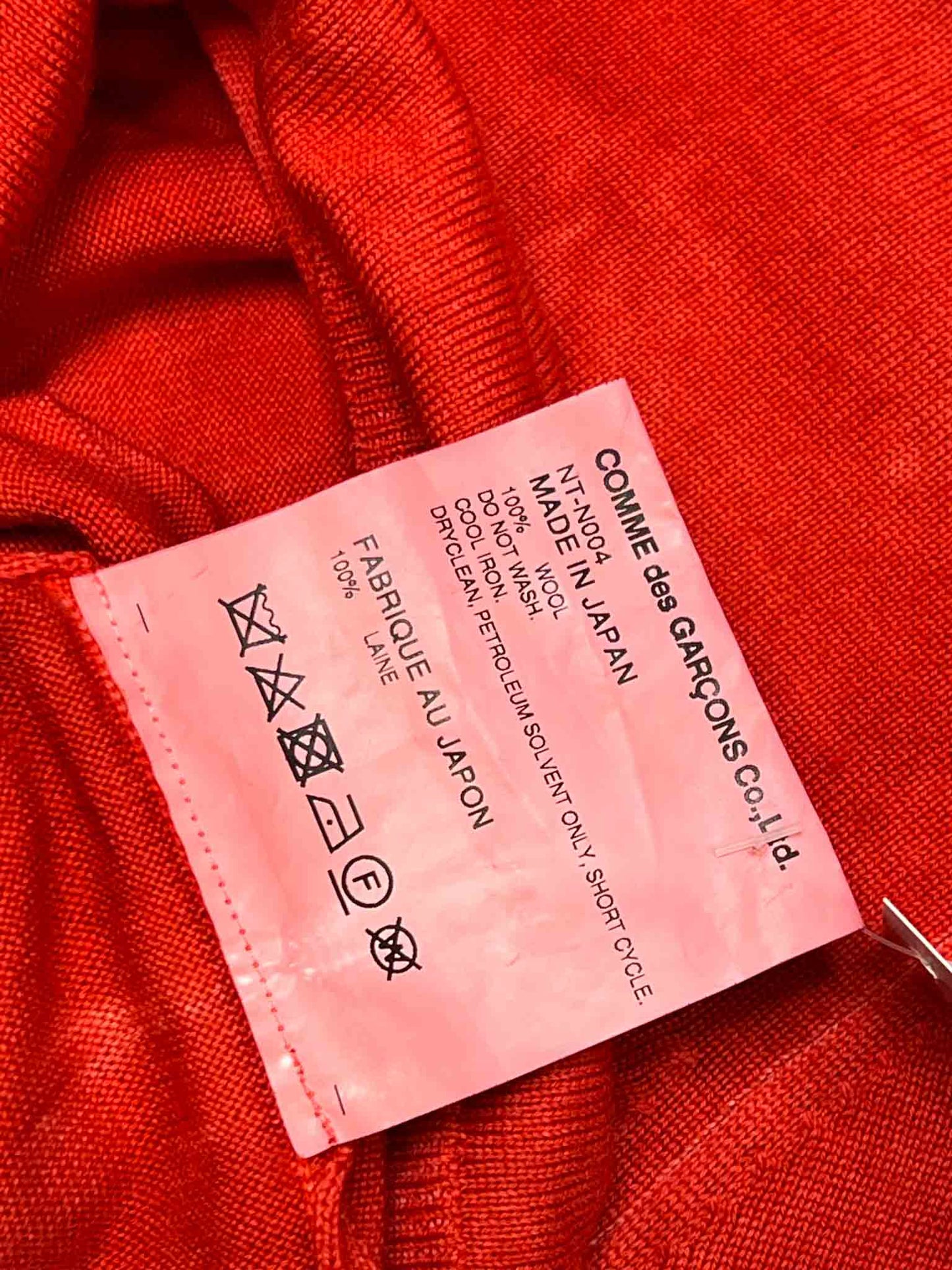 Size S | Comme des Garçons Red Wool TieDye Jumper