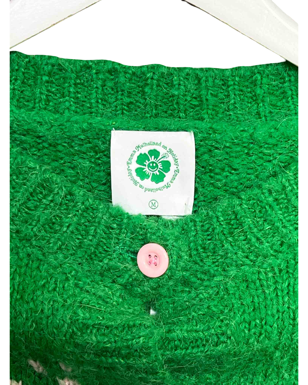 Size M | Emma Mulholland on Holiday Green Alpaca Blend Cardigan