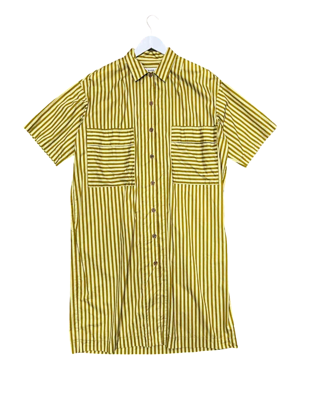 Size L | Kloke Striped Shirt Style Dress