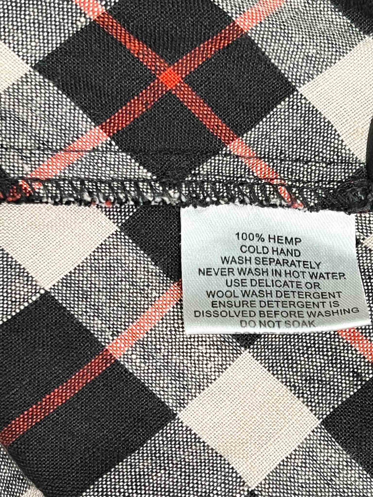 Size XS | Alpha60 Plaid Hemp Midi Dress