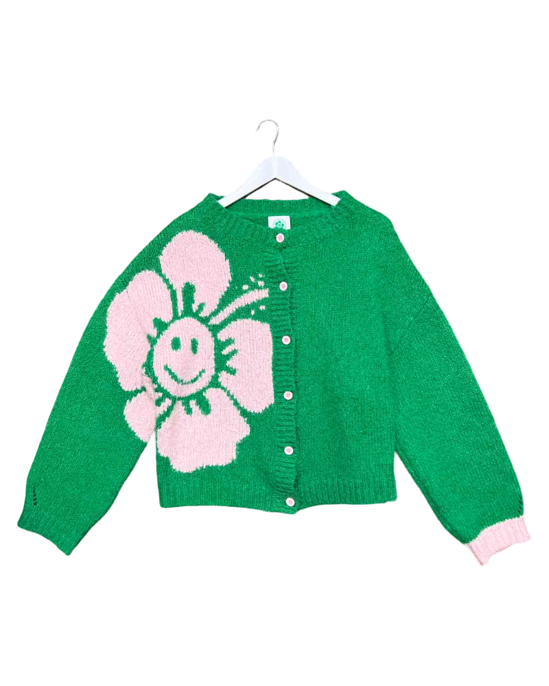 Size M | Emma Mulholland on Holiday Green Alpaca Blend Cardigan