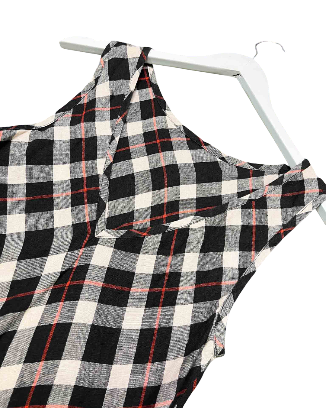 Size XS | Alpha60 Plaid Hemp Midi Dress