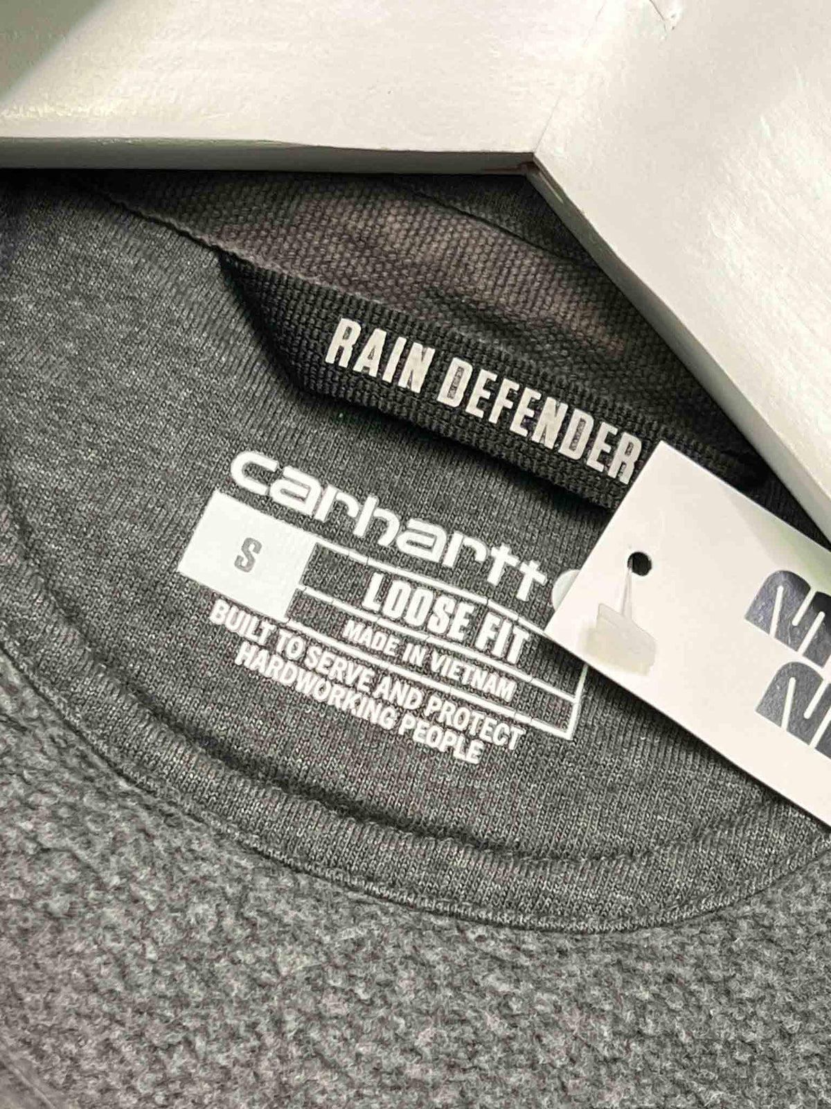 Size S | Carhartt Grey Rain Defender Paxton Heavyweight Hooded Sweatshirt