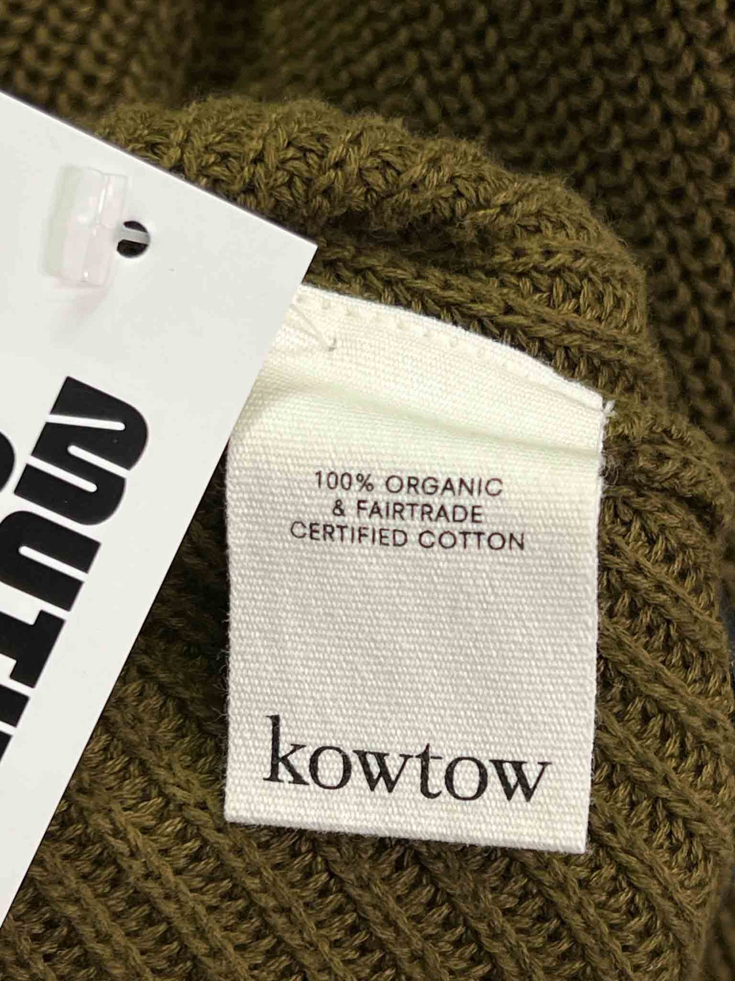 Size S | Kowtow Olive Green Composure Wrap Cardigan