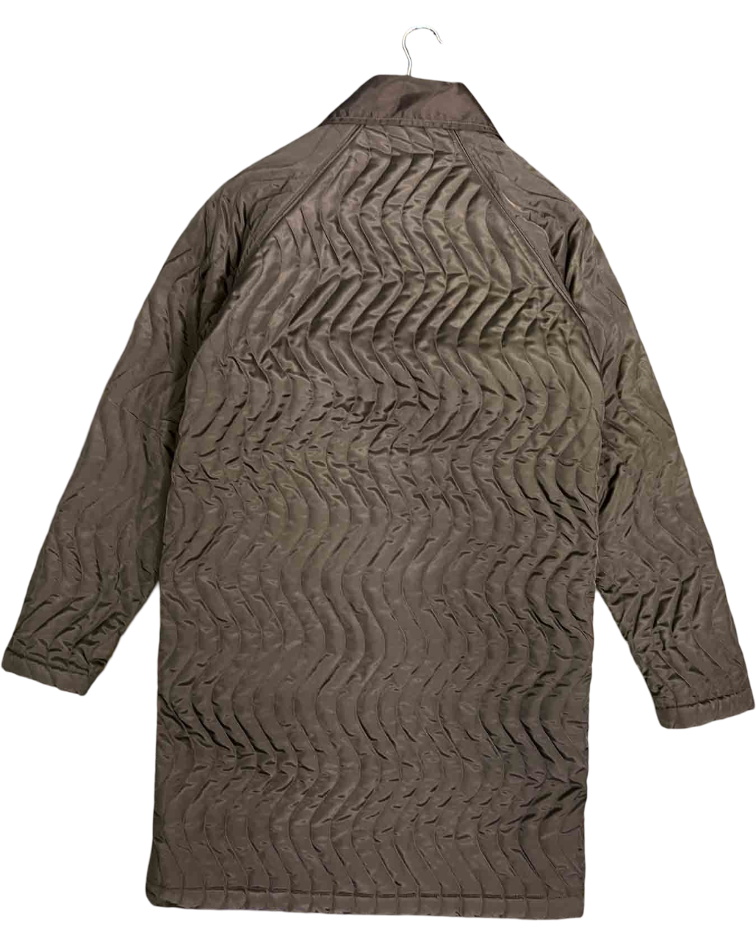 Size L/XL | Bode Quilted Brown Knee Length Coat