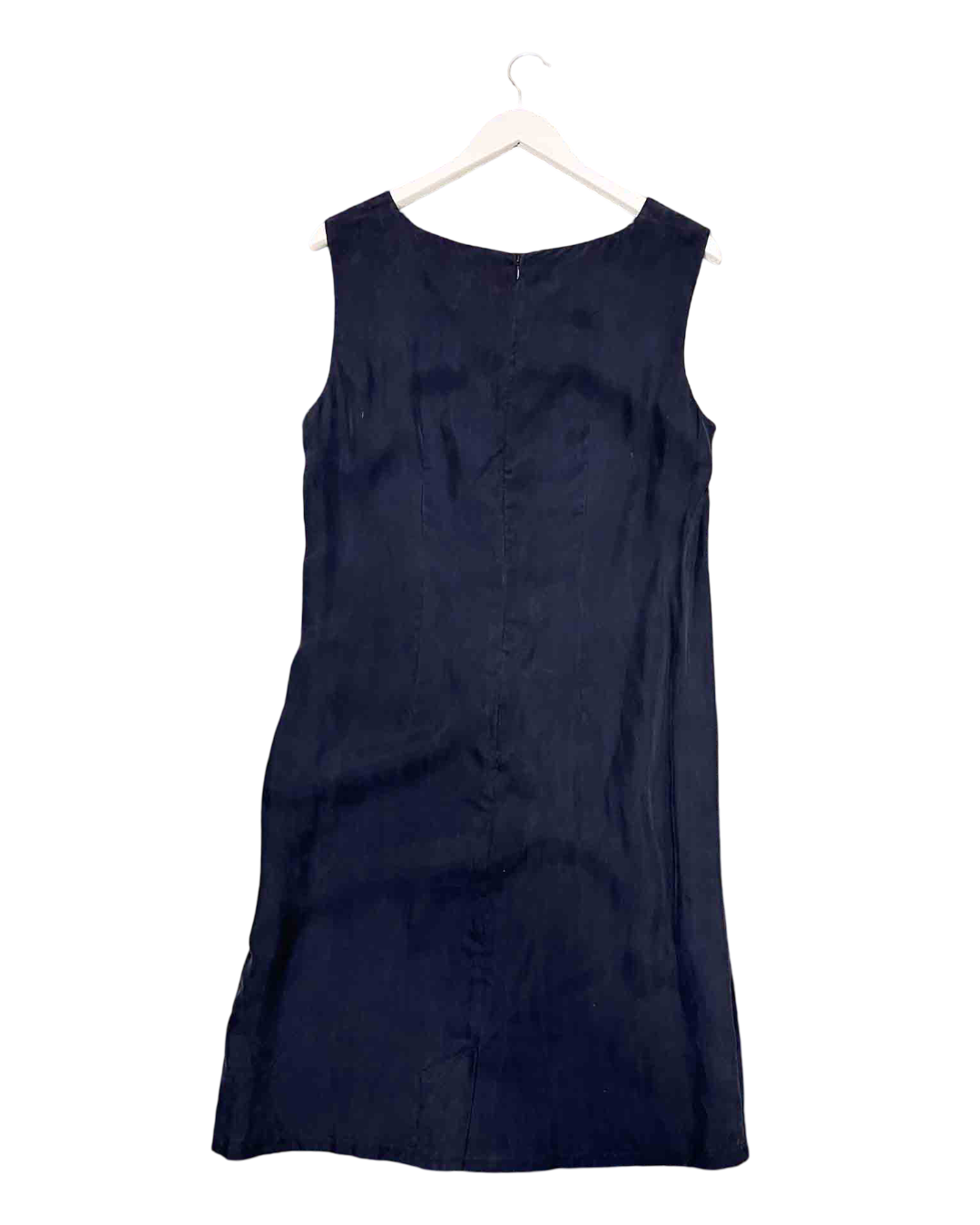 Size 14 | Megan Salmon Navy Cupro Shift Dress