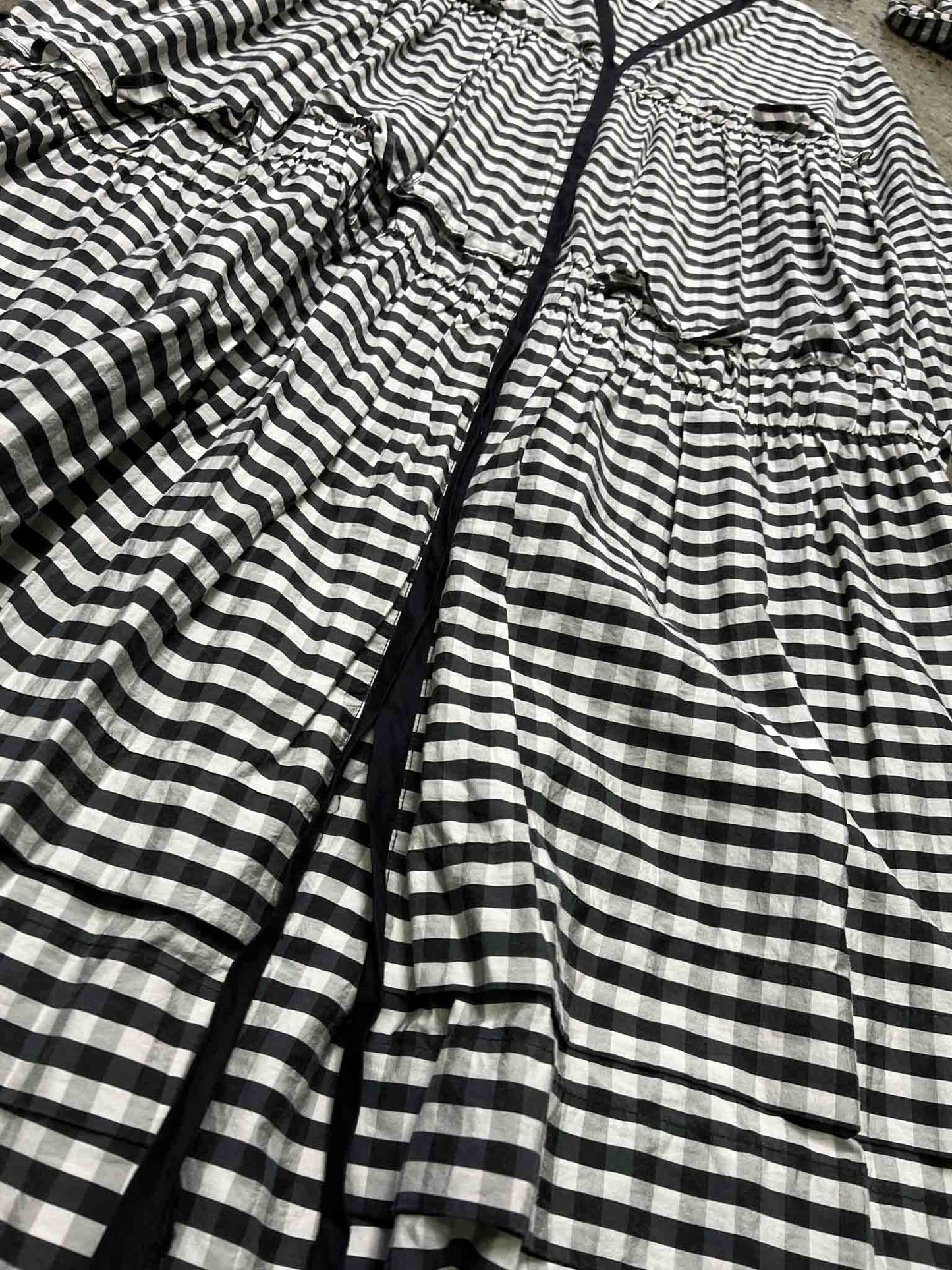 Size L | M.A Dainty Cotton Gingham Ruffle Dress
