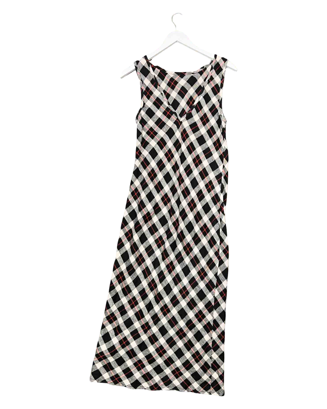 Size XS | Alpha60 Plaid Hemp Midi Dress