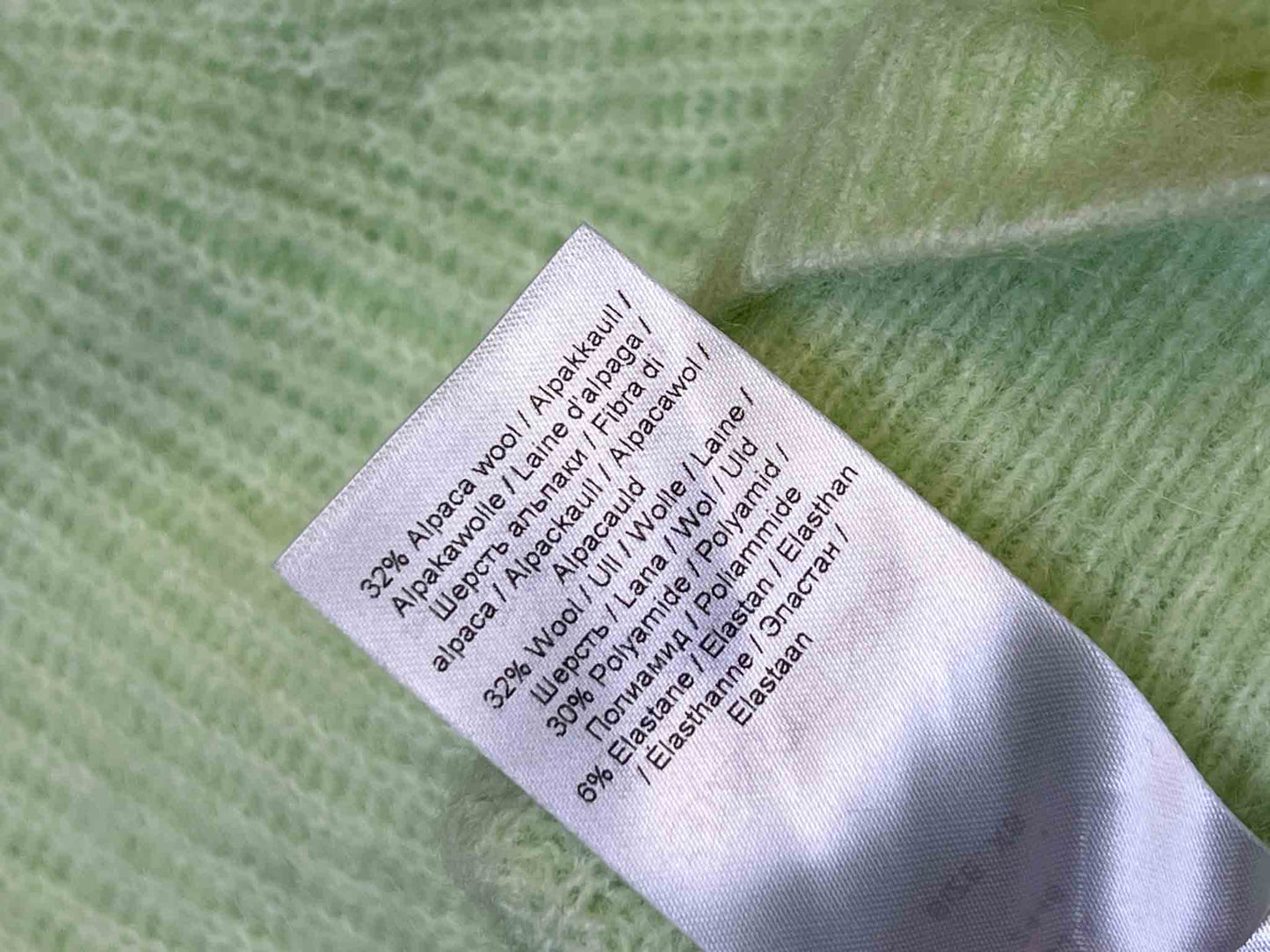 Size XS | Ganni Alpaca Blend Mint Green Jumper