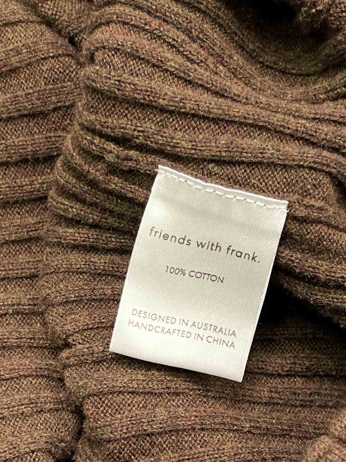 Size S | friends with frank Chocolate Cotton Knit Top