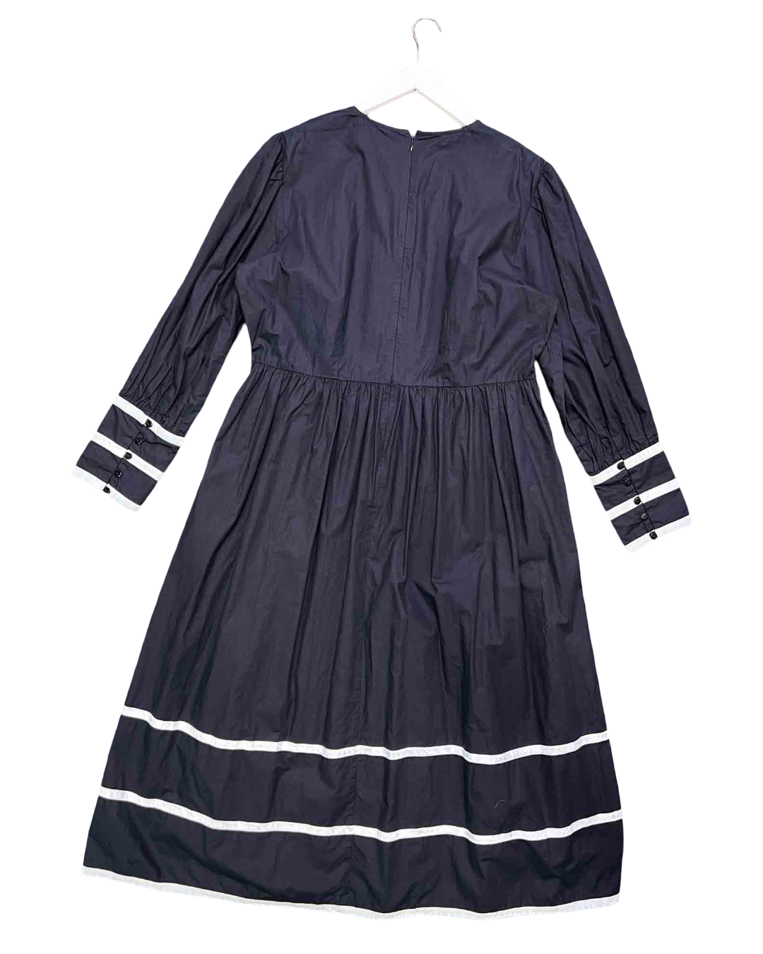 Size 20 (3XL) | Batsheva Clemmie Ribbon-Appliqué Cotton Midi Dress