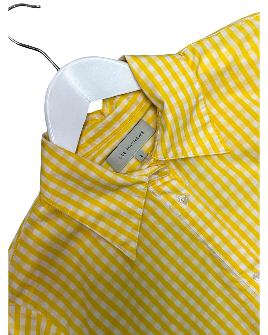 Size 0 (XS) | Lee Mathews Yellow Gingham Shirt