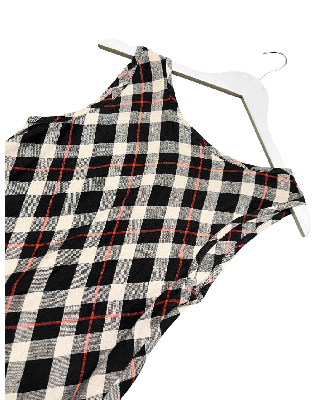 Size XS | Alpha60 Plaid Hemp Midi Dress