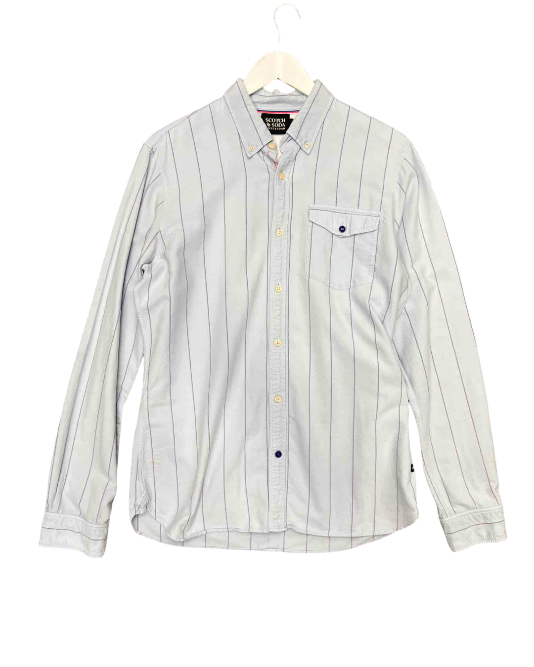 Size L | Scotch & Soda Blue Stripe Shirt