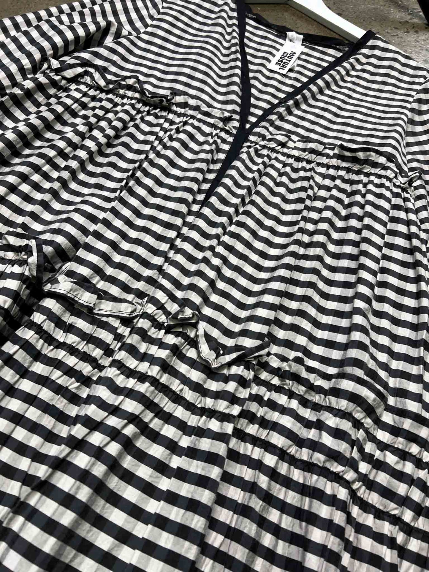 Size L | M.A Dainty Cotton Gingham Ruffle Dress