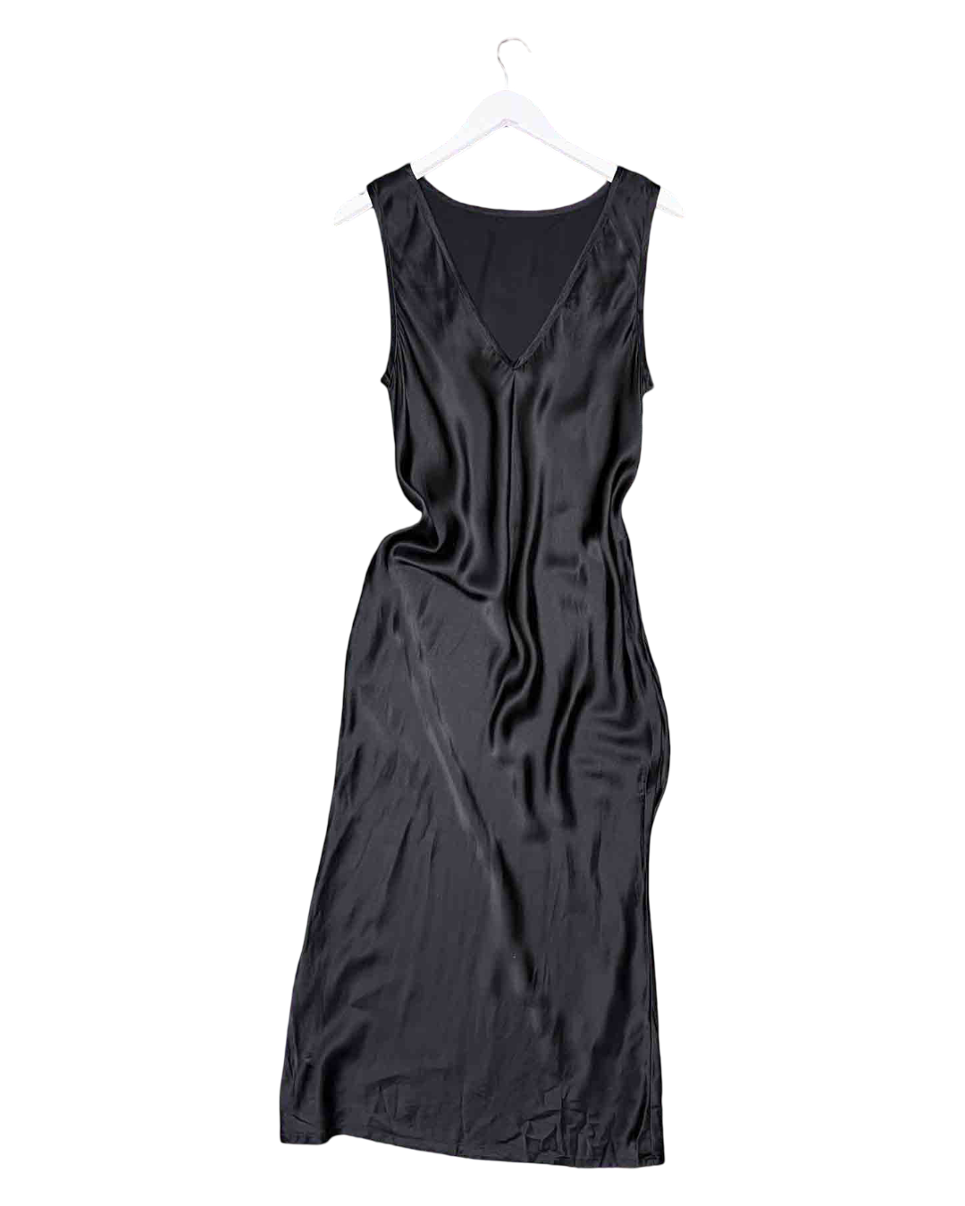 Size M | Alpha60 Black Silk Maxi Dress