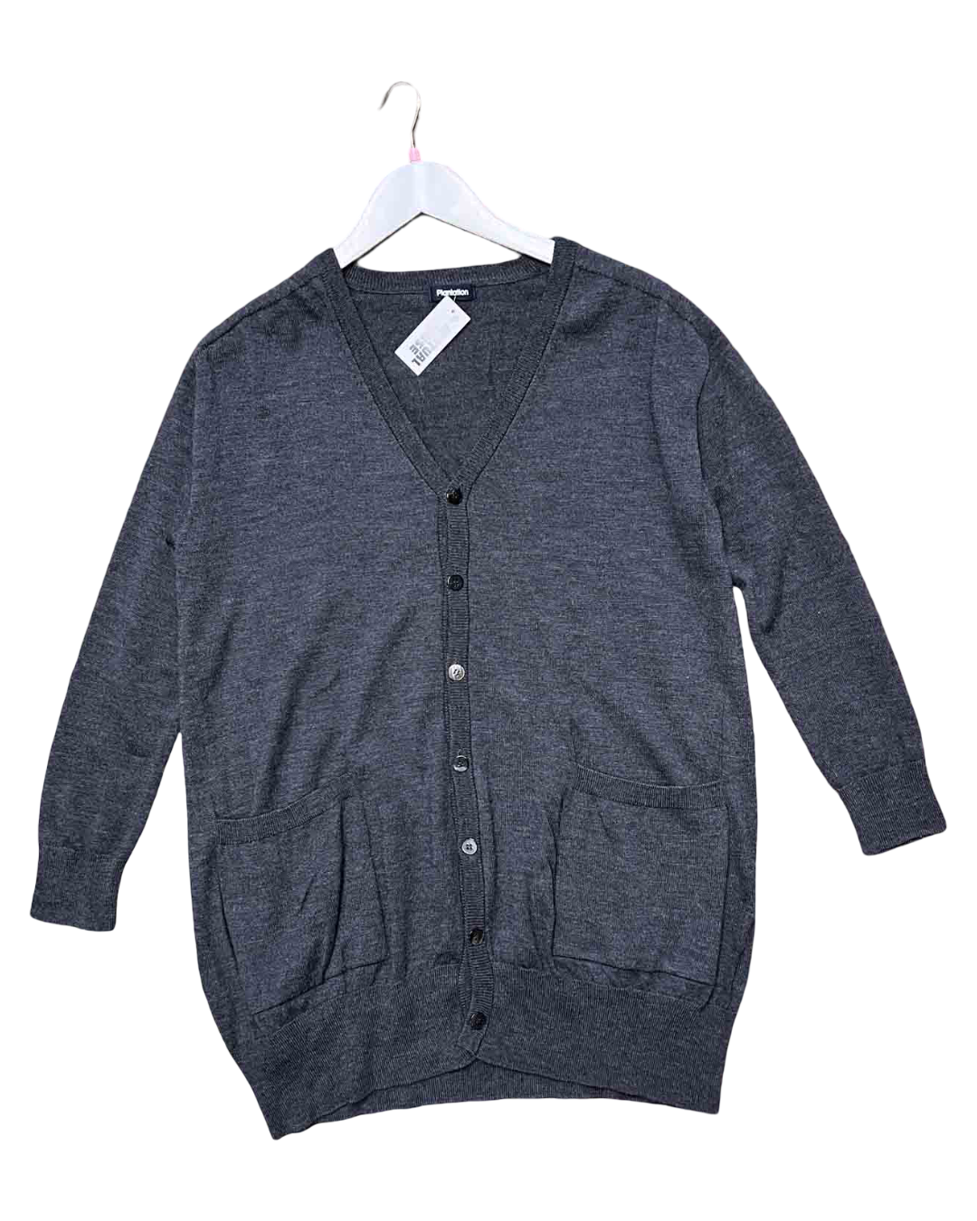 size M | Plantation Grey Wool Cardigan