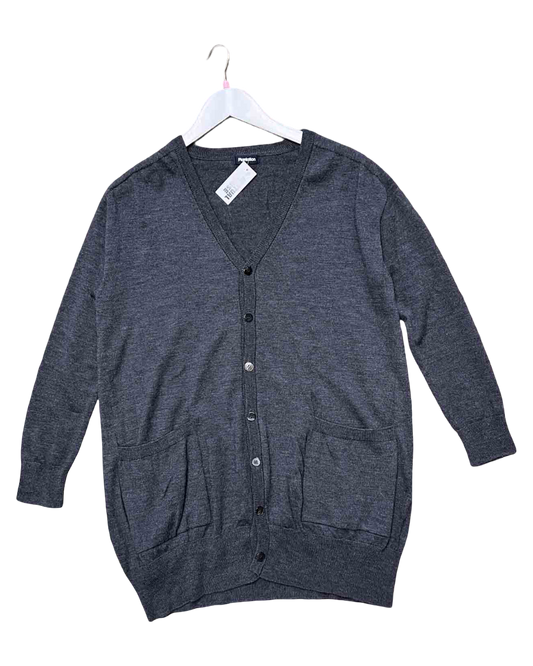 size M | Plantation Grey Wool Cardigan