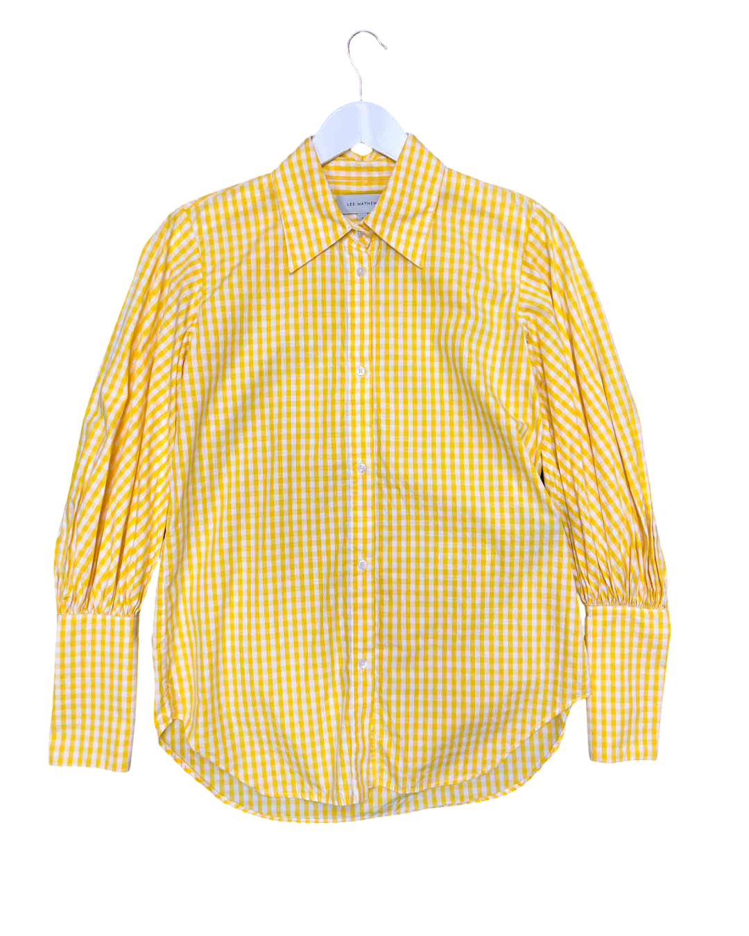 Size 0 (XS) | Lee Mathews Yellow Gingham Shirt