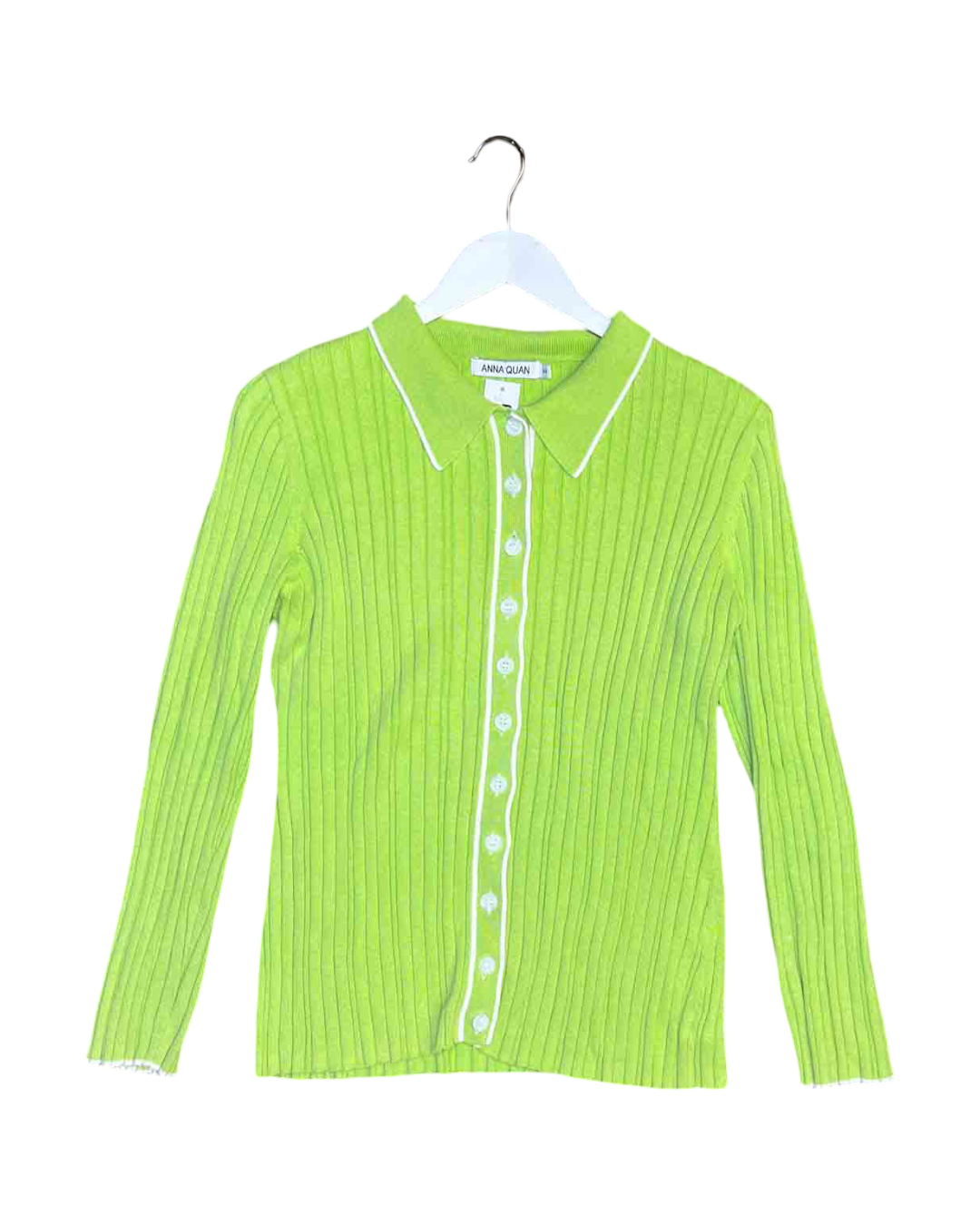Size 14 (XL) | Anna Quan Contrast trim Ribbed Cardigan