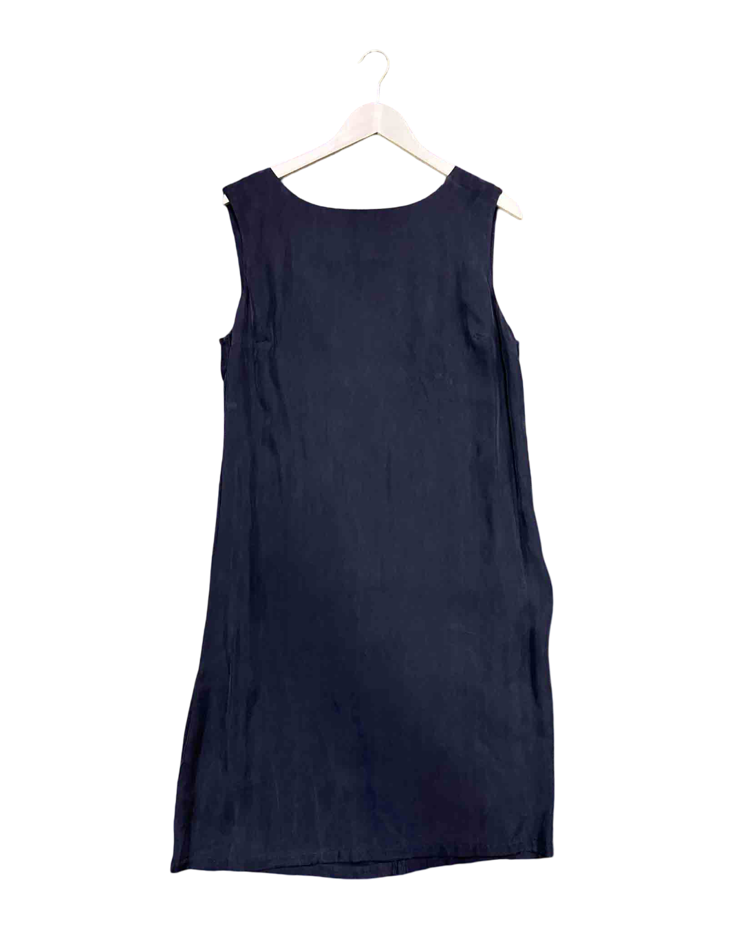 Size 14 | Megan Salmon Navy Cupro Shift Dress