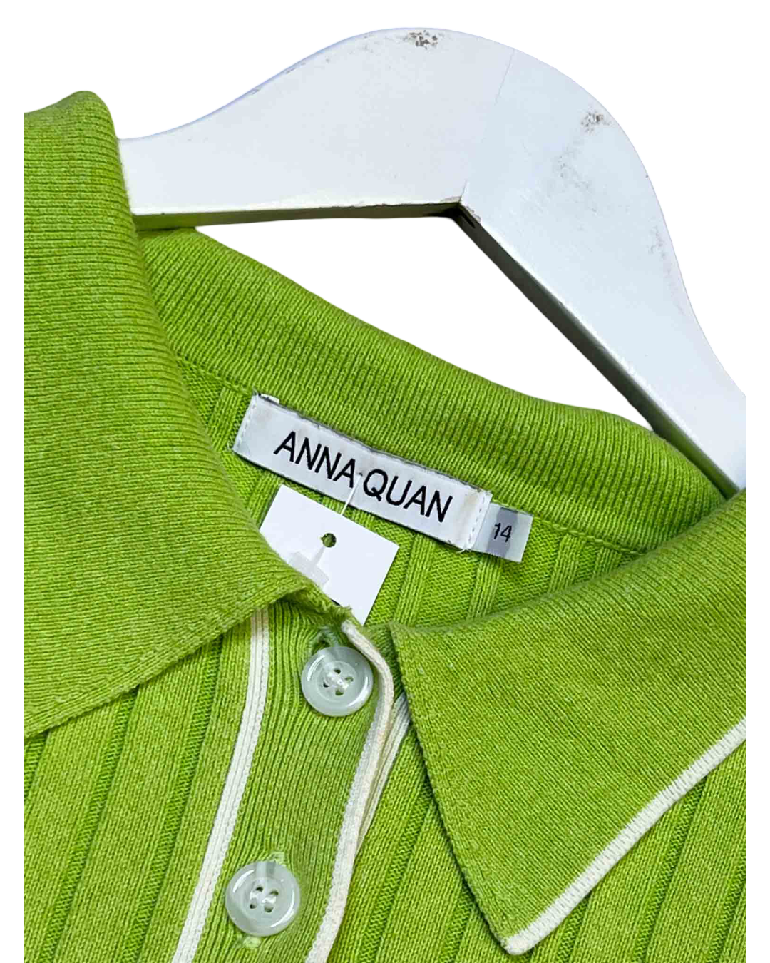 Size 14 (XL) | Anna Quan Contrast trim Ribbed Cardigan