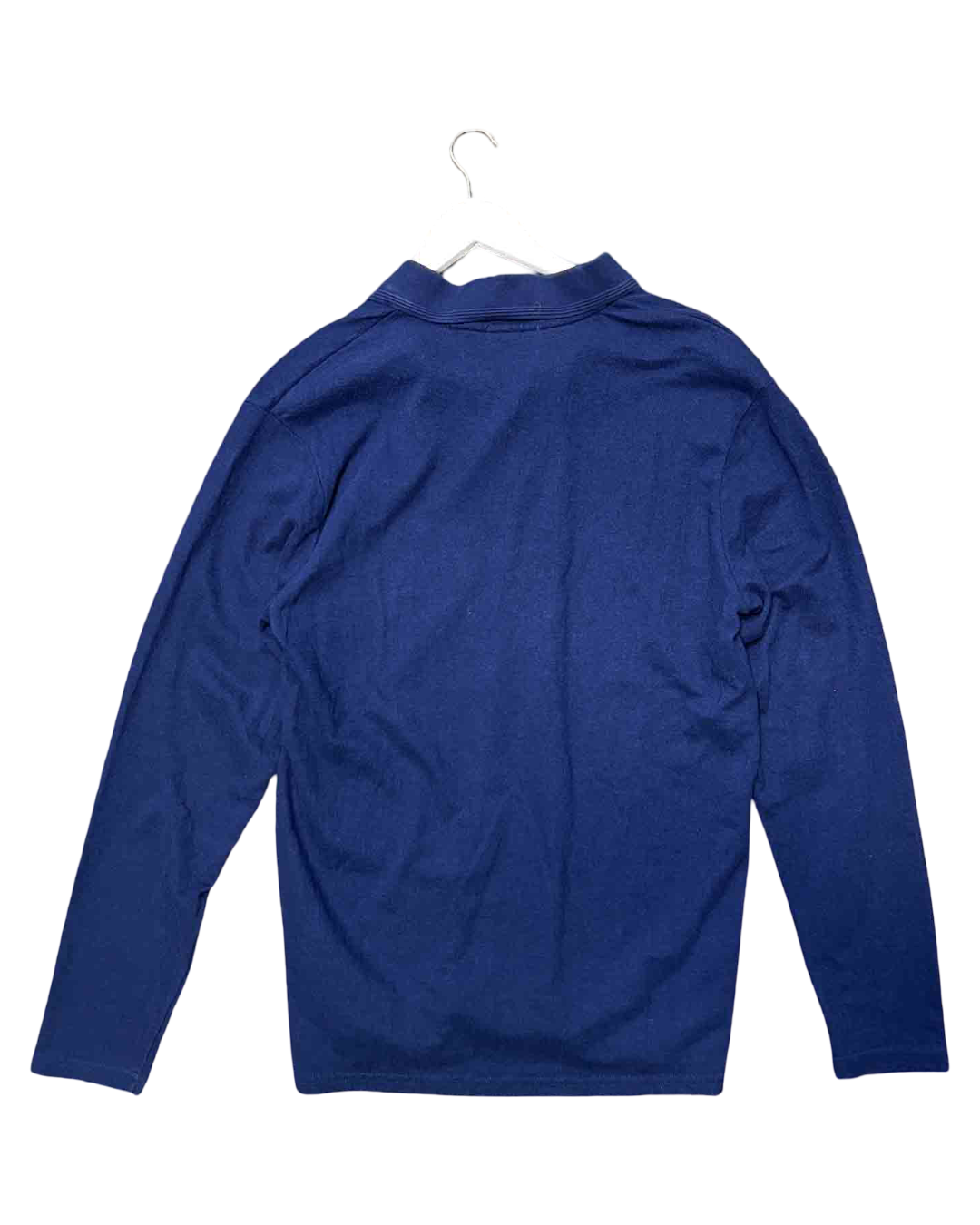 Size L | Scotch & Soda Navy Cotton Blend Knitted Long-Sleeve Top