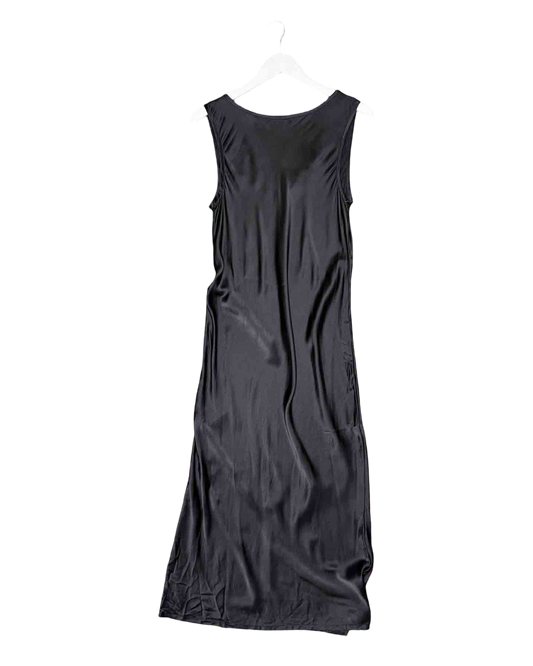 Size M | Alpha60 Black Silk Maxi Dress
