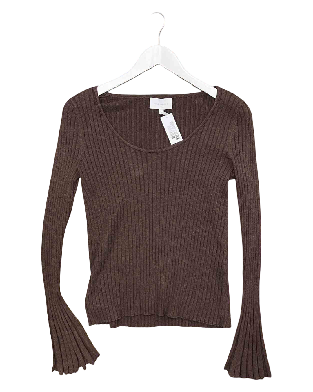 Size S | friends with frank Chocolate Cotton Knit Top