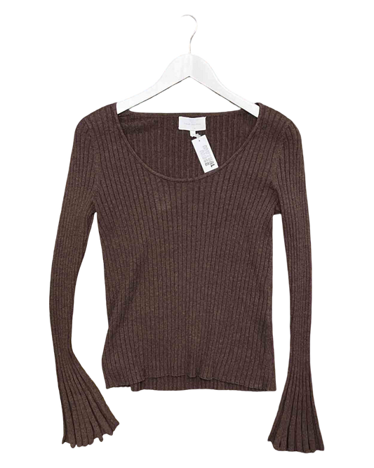 Size S | friends with frank Chocolate Cotton Knit Top