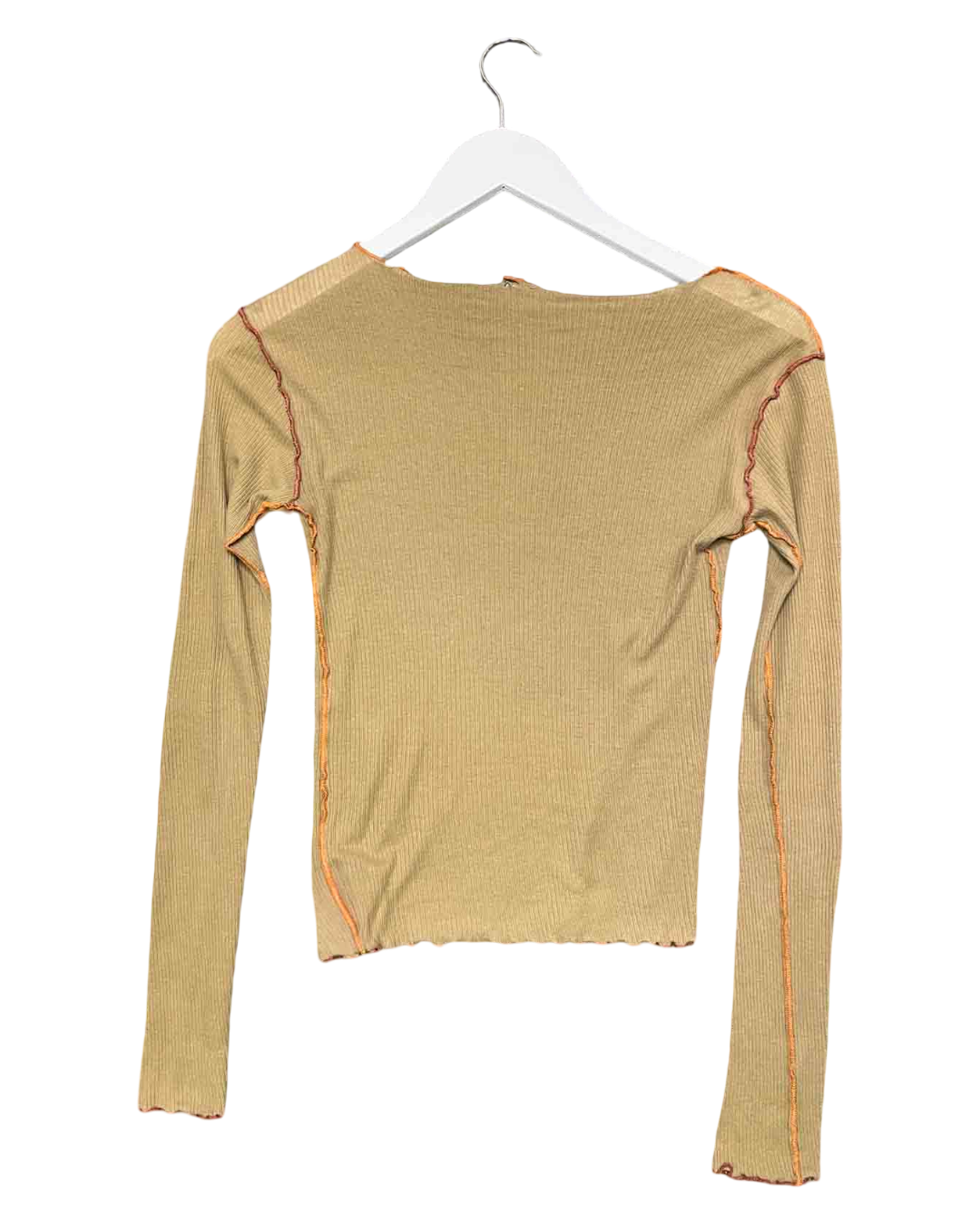 Size S | Baserange Olive Organic Cotton Long-Sleeve Top