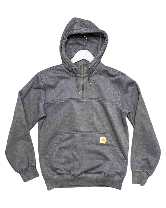 Size S | Carhartt Grey Rain Defender Paxton Heavyweight Hooded Sweatshirt