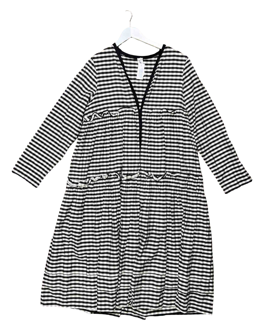 Size L | M.A Dainty Cotton Gingham Ruffle Dress