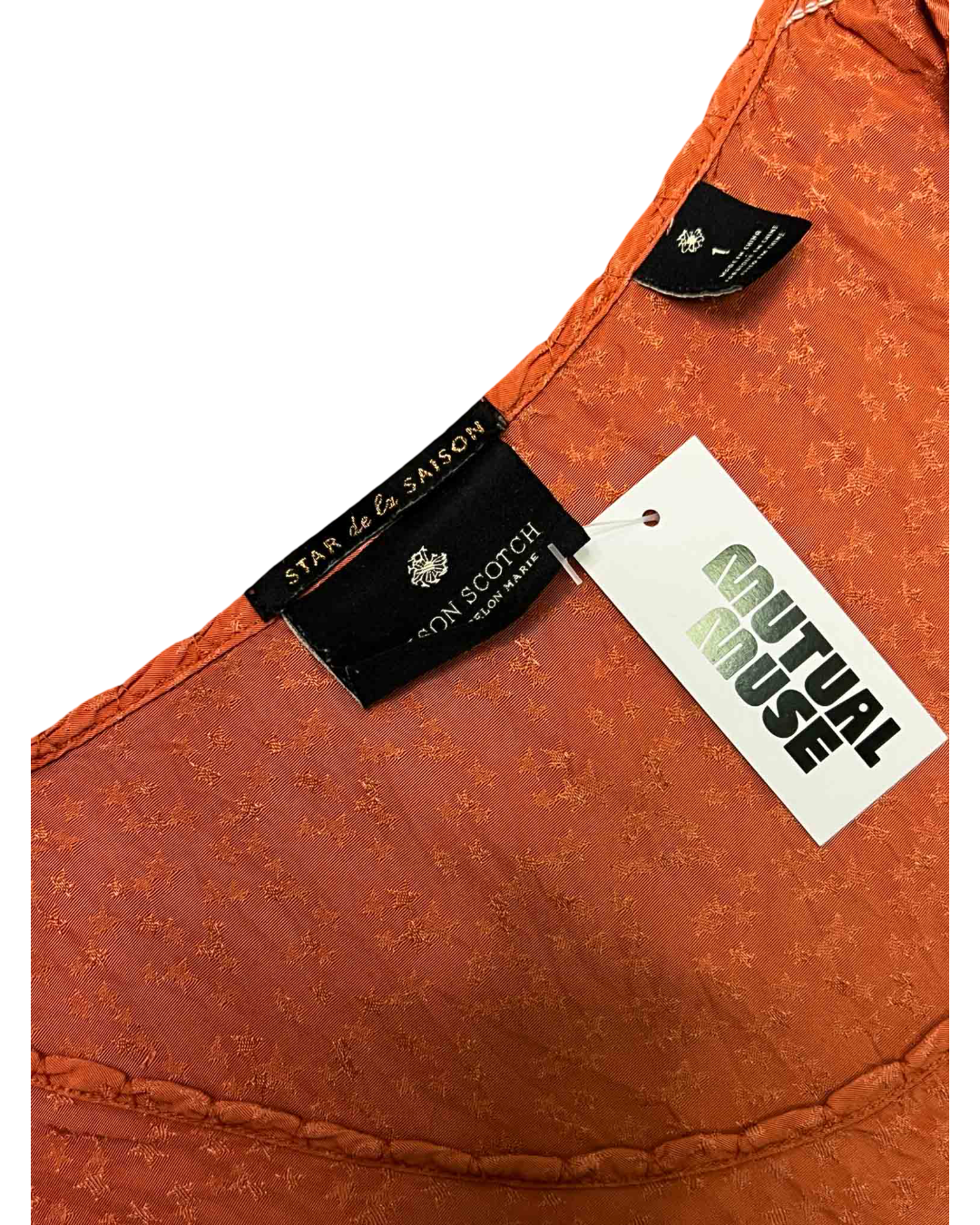 Size 1 (S) | Maison Scotch Peach Star Print Top