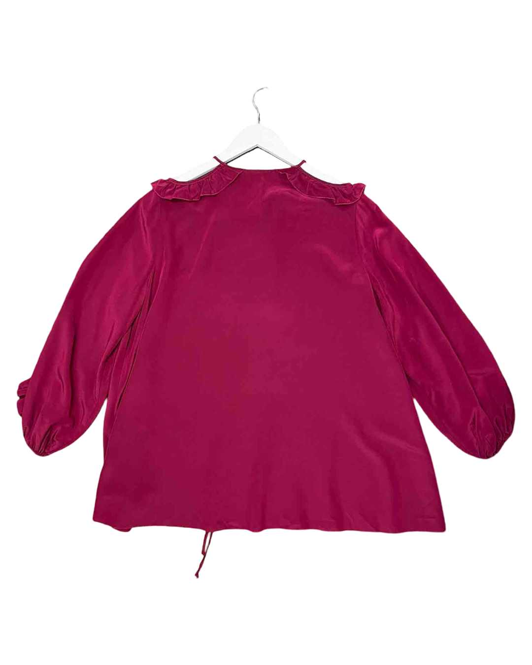 Size M | Scanlan Theodore Red Silk Cut-Out Top