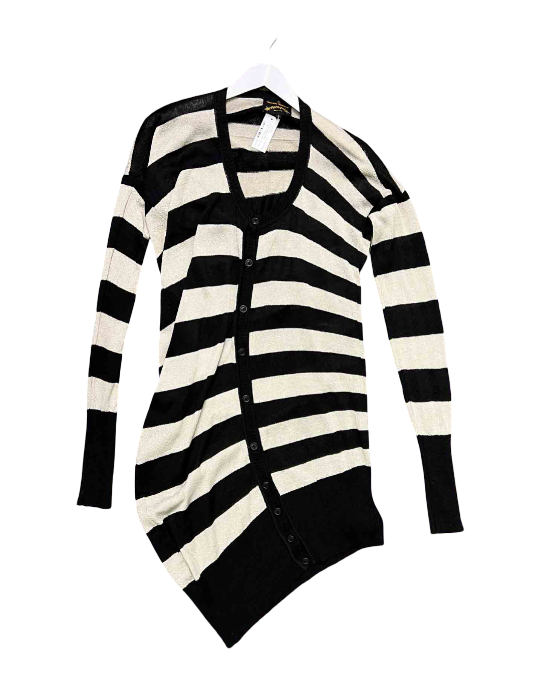 Size S | Vivienne Westwood Anglomania Black and Grey Knit Cardigan Dress