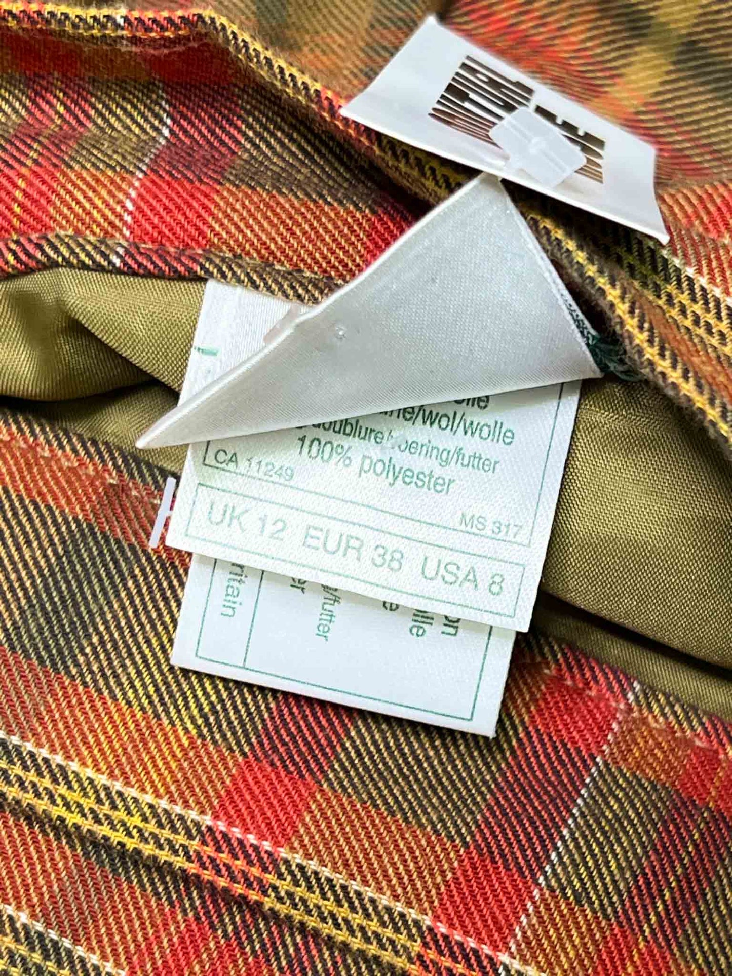 Size 12 (M) | Laura Ashley Tartan Midi Wrap Skirt