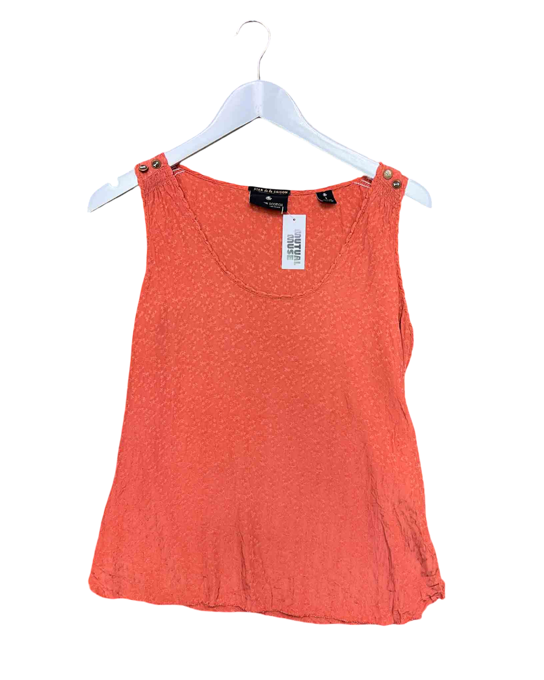 Size 1 (S) | Maison Scotch Peach Star Print Top