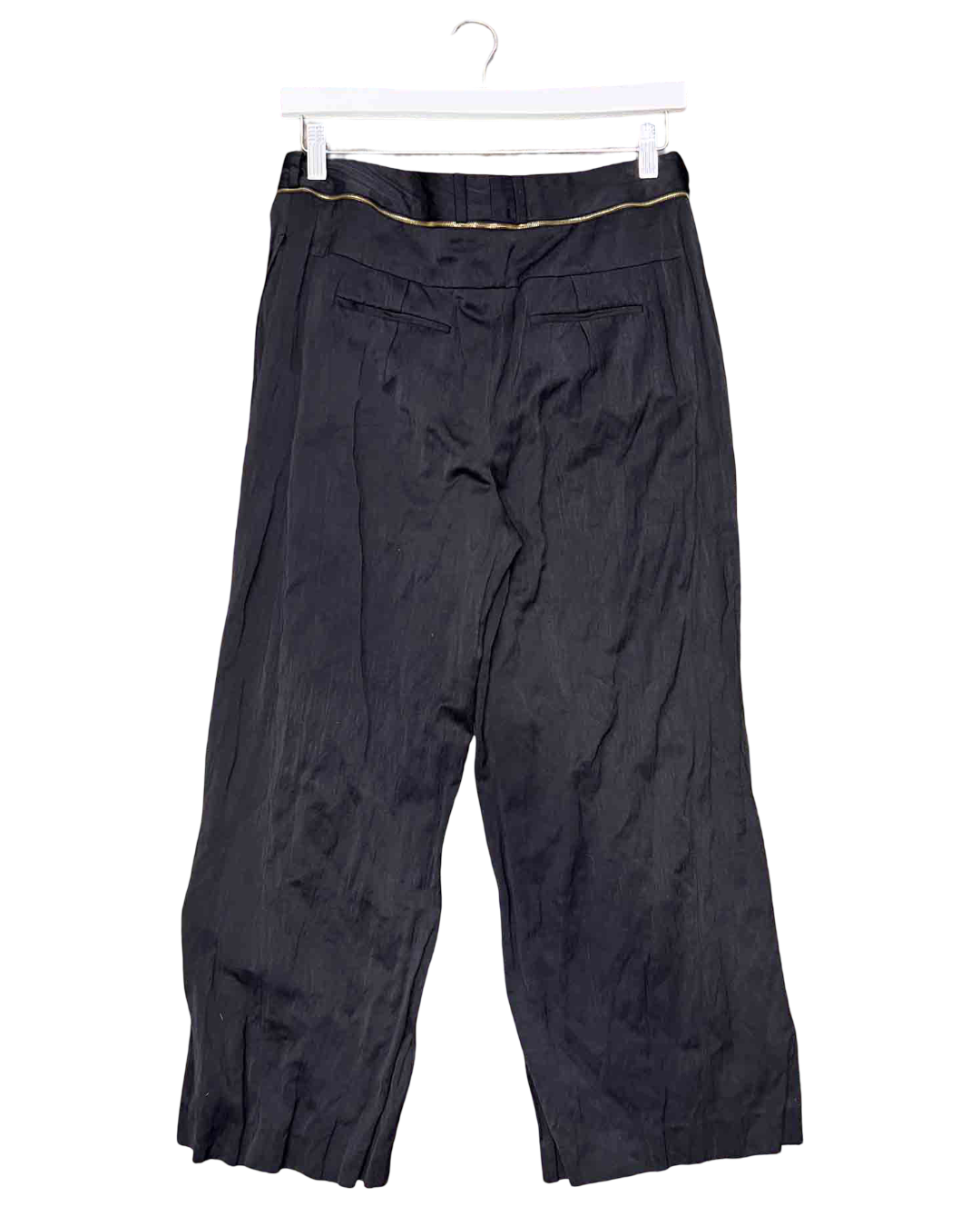 Size L | Nina Ricci Black Zip Detail Pants