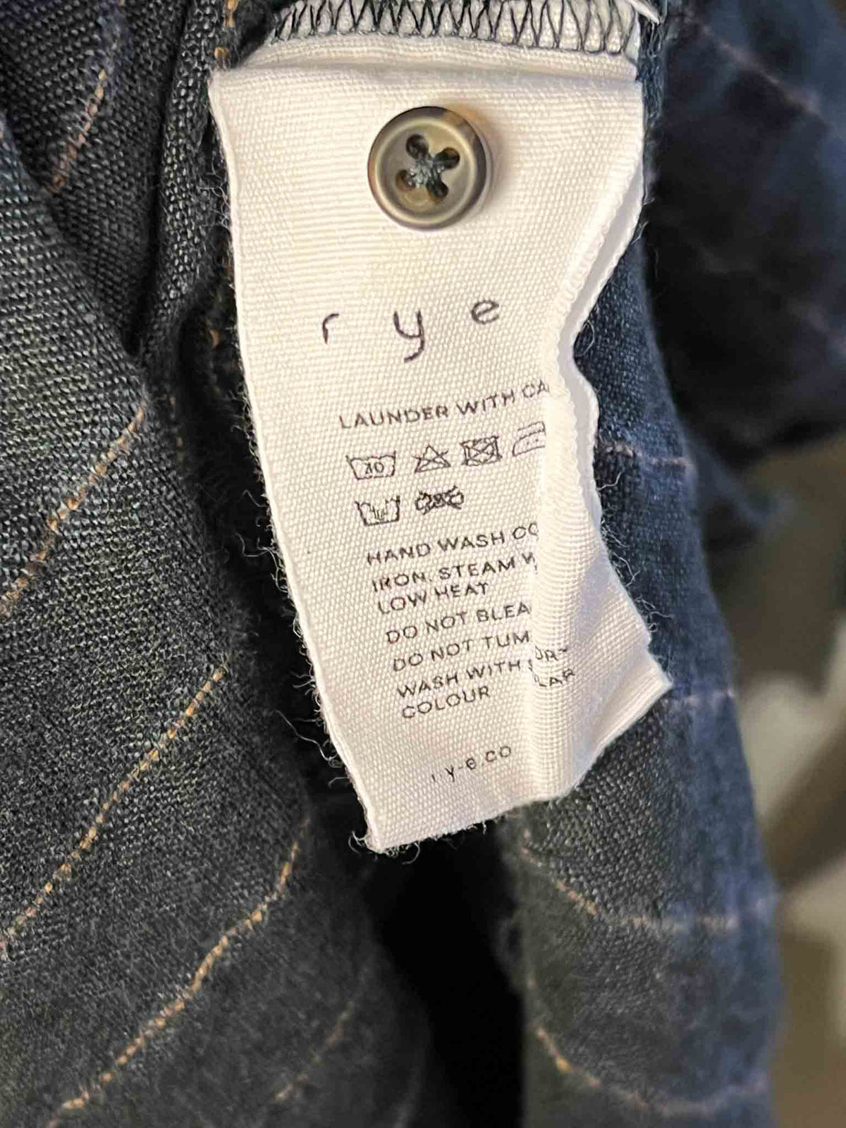 Size S | Rye Blue Stripe Linen Shirt Dress