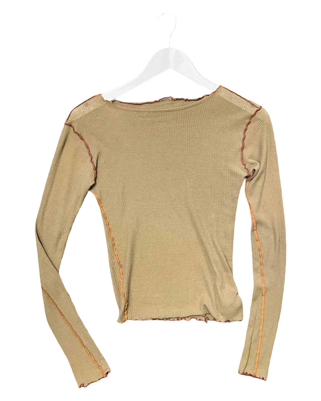 Size S | Baserange Olive Organic Cotton Long-Sleeve Top
