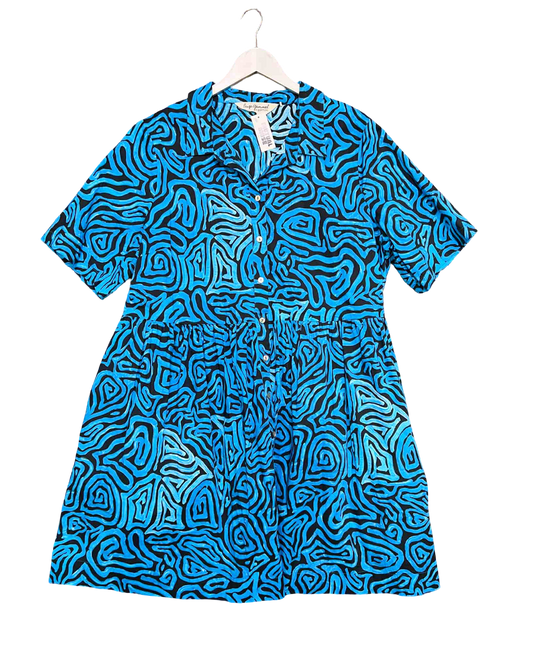 Size 20 | Paige Gemmell x Gorman Blue Cotton Shirt Dress