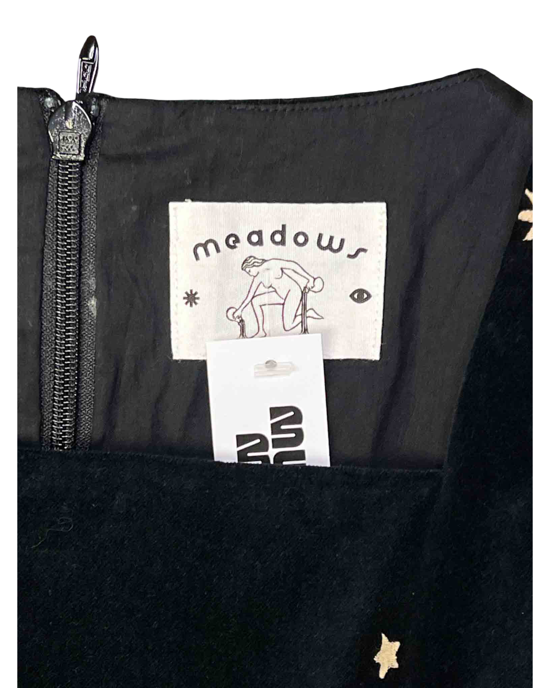 Size 8 | Meadows Black Luna Print Dress