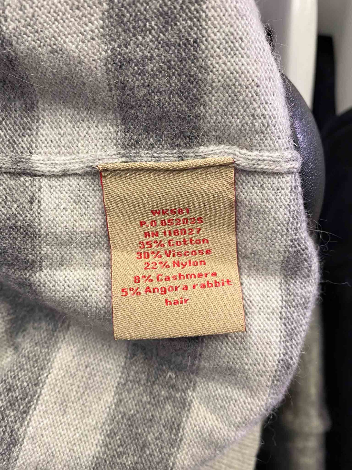 Size 18 | Boden Grey Stripe Cashmere Blend Cardigan