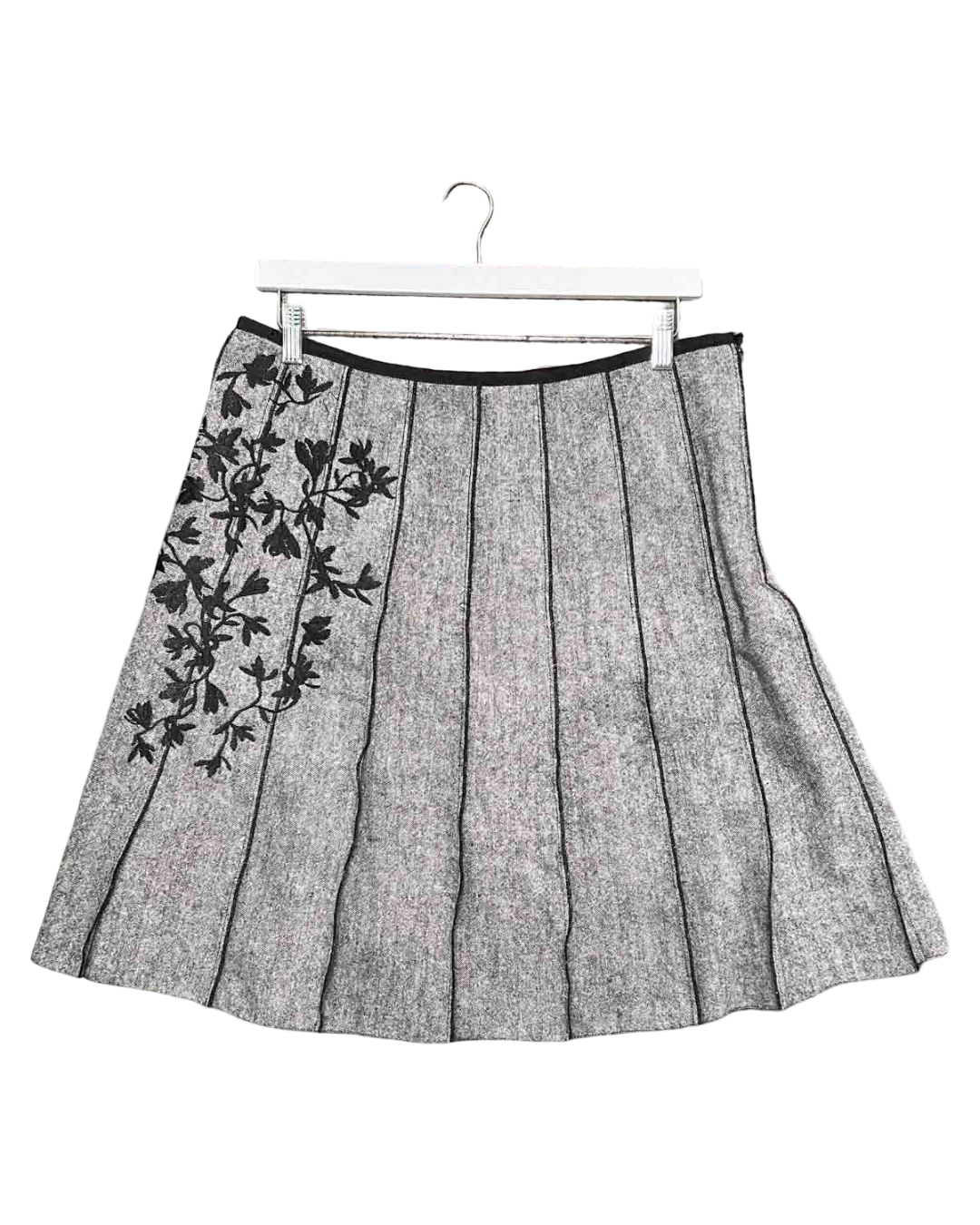 Size 16 | Camaieu Grey Wool Blend Midi Skirt