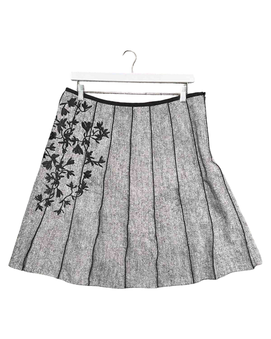 Size 16 | Camaieu Grey Wool Blend Midi Skirt