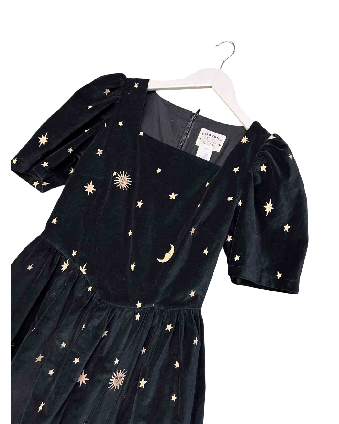 Size 8 | Meadows Black Luna Print Dress