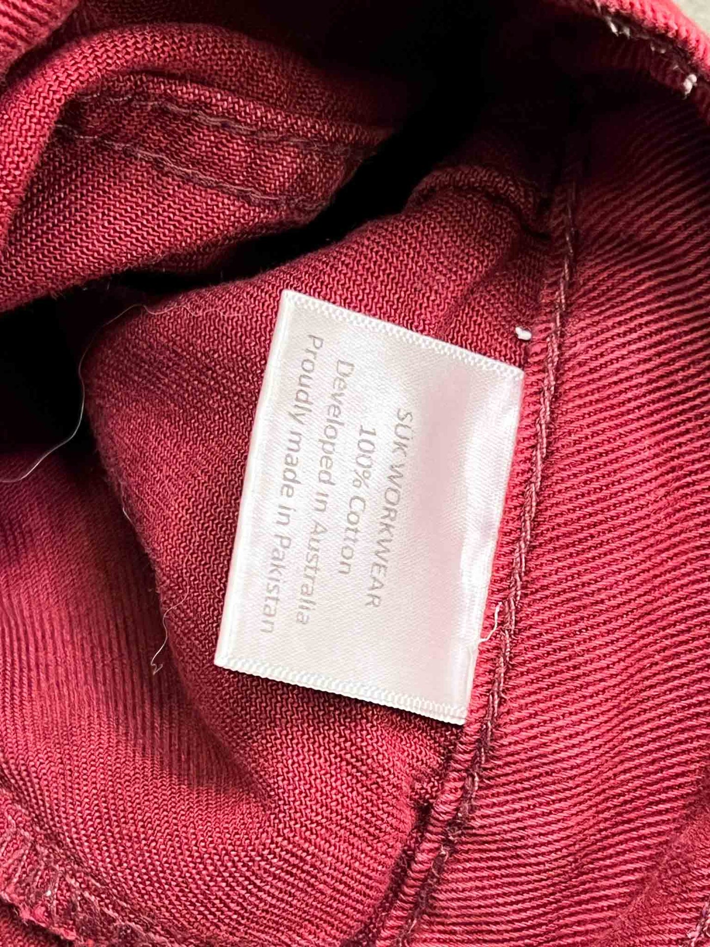 Size 12 (L) | Suk Red Cotton Utility Shorts